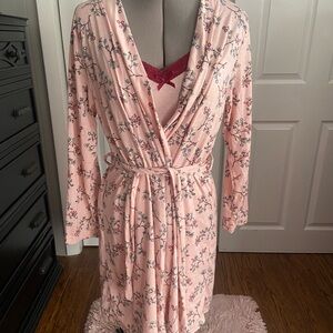 Kathy Ireland Pink Floral Women's Robe